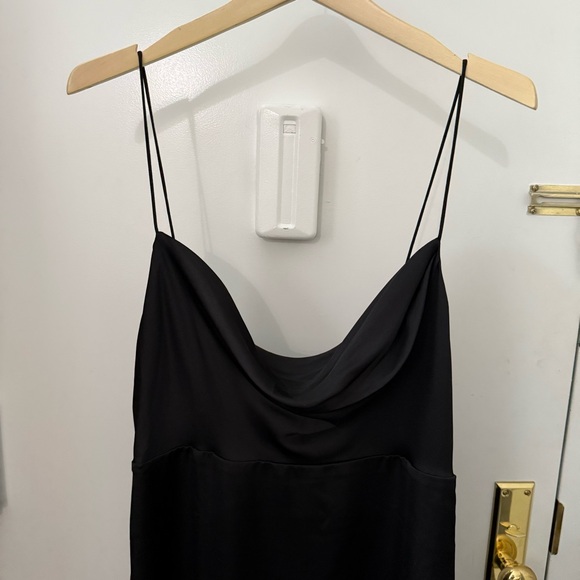 Fame and Partners x Free People The Rosabel High Leg Slit Maxi Dress Gown Black - Picture 5 of 11